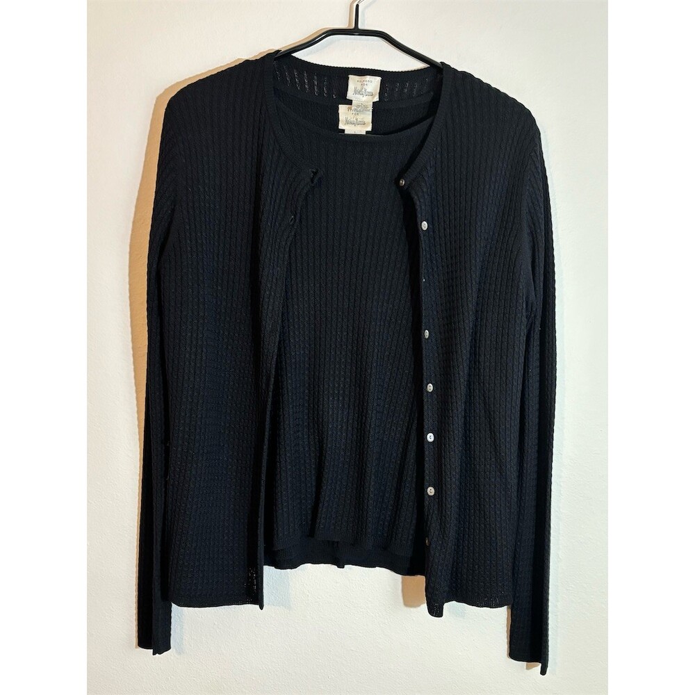 Vintage Belford Neiman Marcus Twinset Cardigan & Short Sleeve Sweater Women’s L